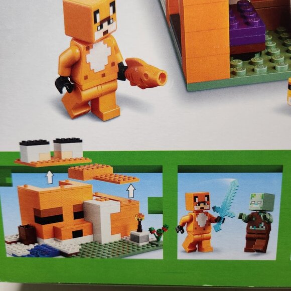 NEW LEGO MINECRAFT Fox Lodge House 21178 Drowned Zombie Minifigures Gift - Picture 6 of 7
